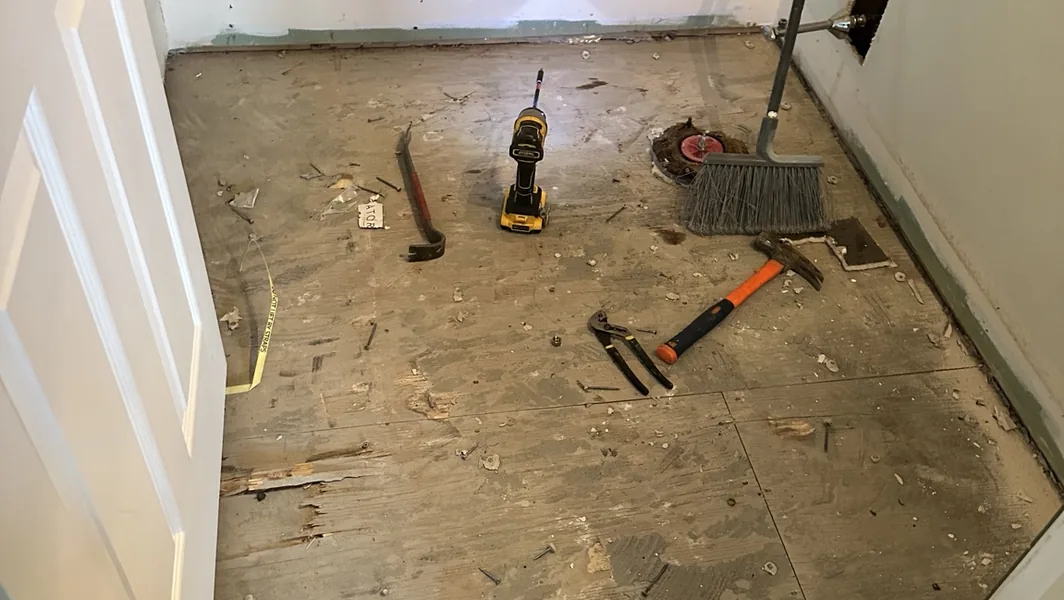 Powder Room Floor Upgrade