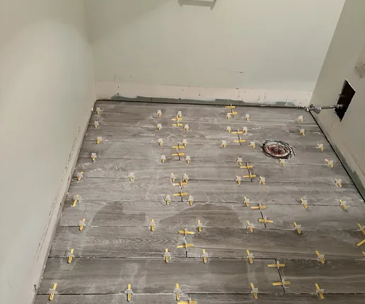 Powder Room Floor Upgrade — documentary photograph 2